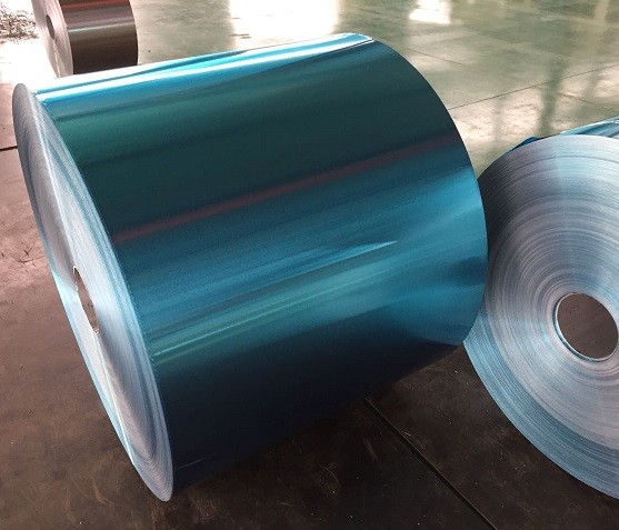 Quality Blue , Golden Epoxy Coated Aluminium Fin Strip 0.095MM Different Width For Air Conditioner for sale