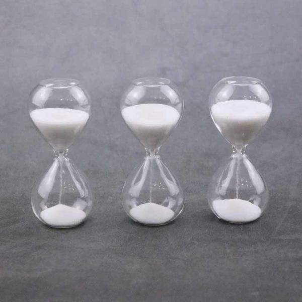 Quality White Mini Hourglass Sand Timer  1 Minutes Shower Timer Hourglass for sale
