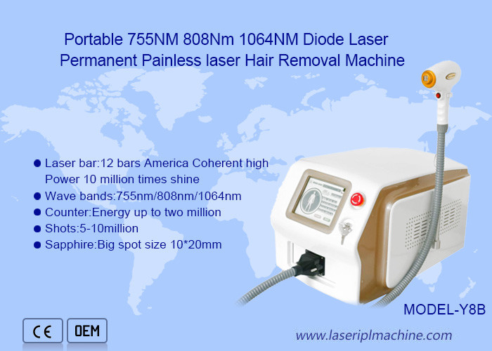China Portable High Power Diode Laser Hair Removal Beauty Machine 808nm factory