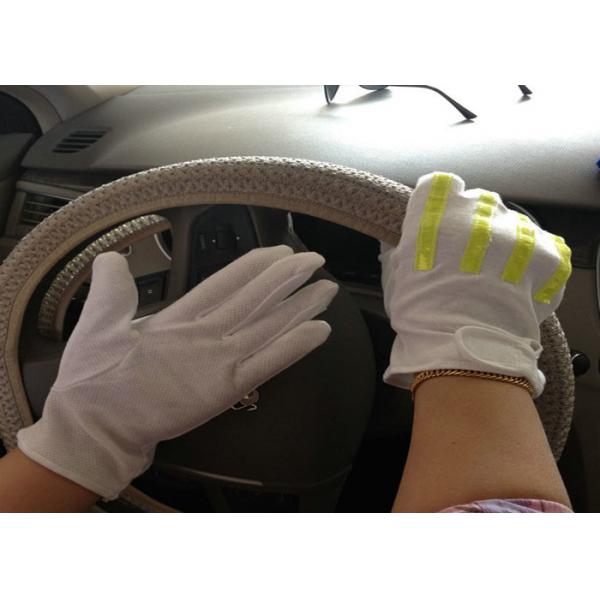 Quality Interlock Finger Reflective Gloves For Directing Traffic , Cotton Hand Gloves for sale