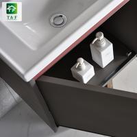 China European style white sink cabinets mirror wall hung cabinet units modern bathroom vanity factory