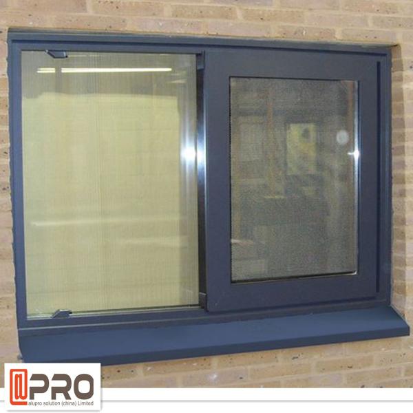 Quality Small Sound Insulation Toilet Aluminum Sliding Windows Powder Coating vertical for sale