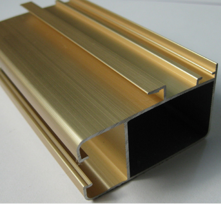 China Anodized Gold Aluminum Furniture Profile factory