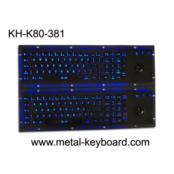 Quality Illuminant Waterproof SS Industrial Metal Keyboard With Trackball Pointing Device for sale