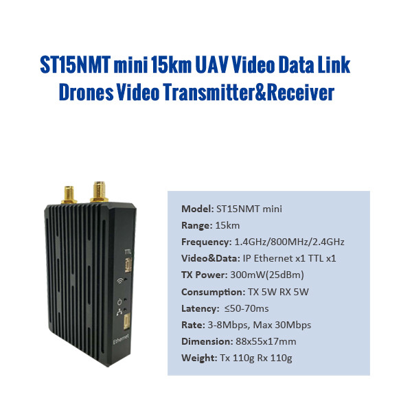 Quality CD15NMT-mini Defense Mapping Drone 15km 1.4G 2.4G Drone Video Transmitter for sale