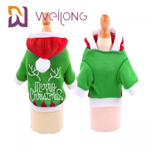 Quality Christmas Hoodie Puppy Winter Clothes With Santa Claus Snowman Elk Dog Cat for sale