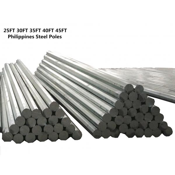 Quality 25FT-45FT Philipines standard Q355 Material Octagon Galvanized Steel Pole for sale