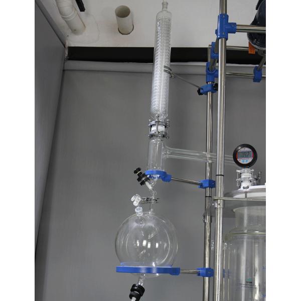 Quality Plant Extraction Borosilicate Glass Reactor , Double Jacketed Glass Reactor High for sale