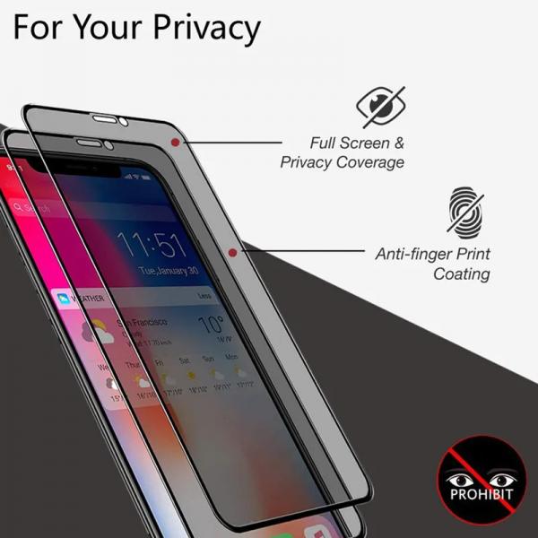 Quality Anti SPY Privacy Screen Protector Silk Anti Fingerprint For MOTO G62 G82 for sale