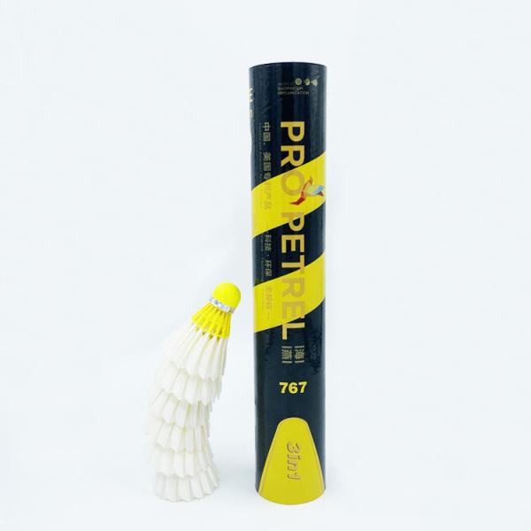 Quality OEM Yellow Feather Badminton Shuttlecock Stand Hybrid 3in1 Anti Hitting for sale