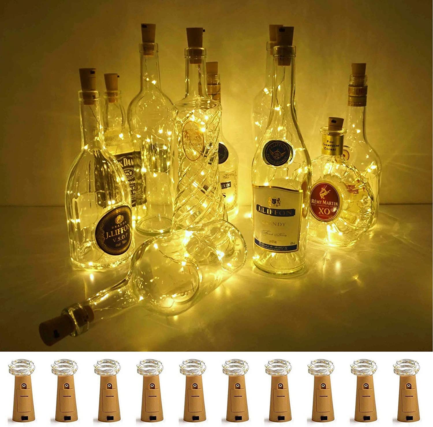 China LoveNite Wine Bottle Lights with Cork, String Lights for DIY, Party, Decor, Christmas, Halloween,Wedding(Warm White) factory