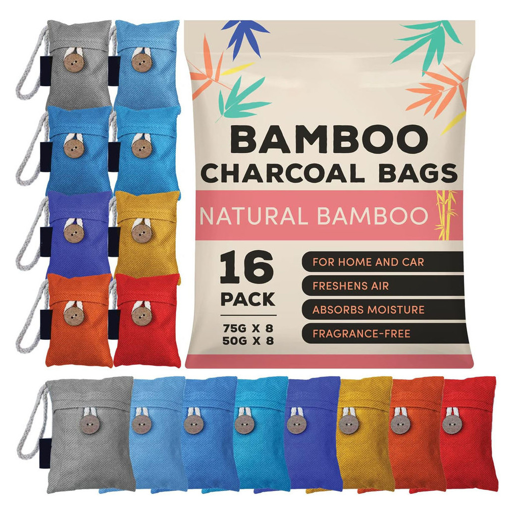 China 8x50g and 8x75g Bamboo Charcoal Air Purifying Bag for Fragrance-Free Air Purification factory