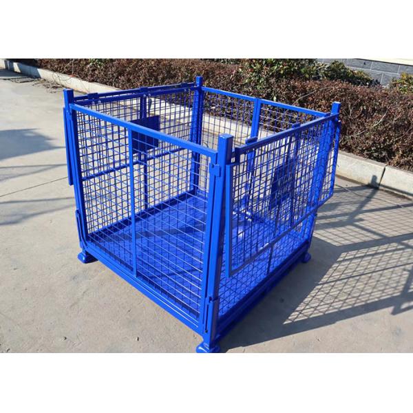 Quality Full Security Metal Stillage Pallets Cage With Detachable Gates 2000Kg Load for sale