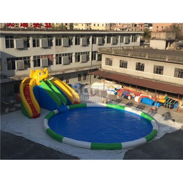 Quality 0.55mm PVC Tarpaulin Inflatable Water Slide Park For Kids / Inflatable Water Games for sale