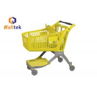 China Poly Plastic Unfolding Grocery Shopping Trolley For Supermarket for sale