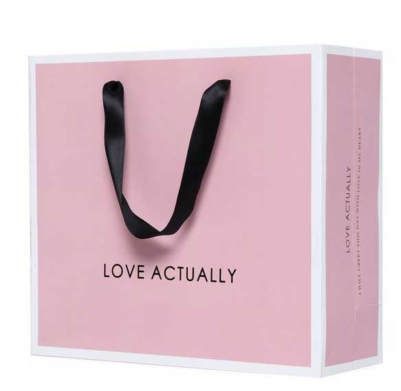 Quality Pink Color Personalized Paper Shopping Bags Popular ODM / OEM Available for sale