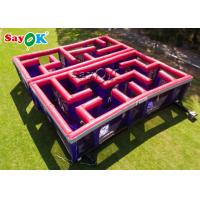 China Inflatable Sport Game Red Inflatable Obstacle Course / Carnival Potable Maze Game Laser Tag Inflatable Laser Maze factory