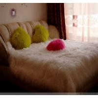 China Cozy Warm Wool Sheepskin Shearling Throw Blanket Eco Friendly factory