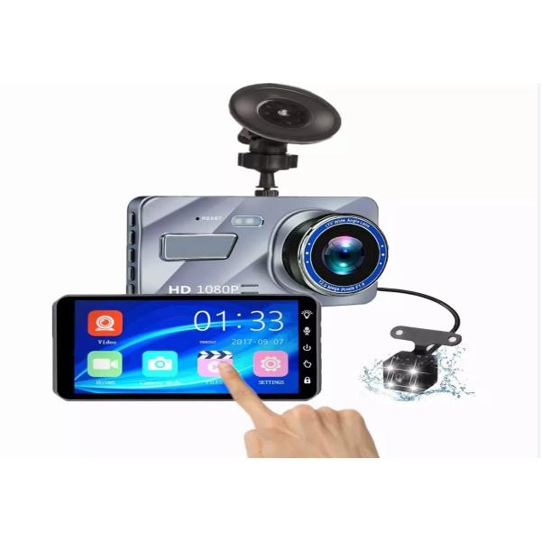 Quality Auto Double Cameras Blackbox DVR Full HD 1080P 170 Degree Dash Cam IPS Touch Screen for sale
