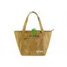 China Portable Waterproof Brown Paper Bags , Strong Washable Paper Tote Bags factory