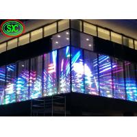 China P10.42 indoor Flexible Curved Transparent Curtain LED screen , OLED screen factory