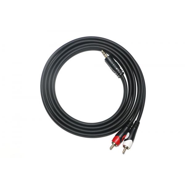 Quality Double Head 2rca Audio Cable , TV DVD Digital 3.5 Mm Audio Cable for sale