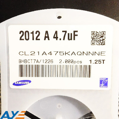 Quality CL21A475KAQNNNE Multilayer Ceramic Capacitors MLCC ODM X5R 4.7uF Capacitor for sale