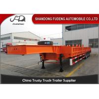 China 70Tons Low Bed Semi-Trailer Transport Excavator With Mechanical Ramps For Sale factory