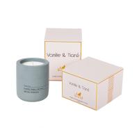 China Customized White Candle Packaging Box Gold Hot Foil Stampping factory