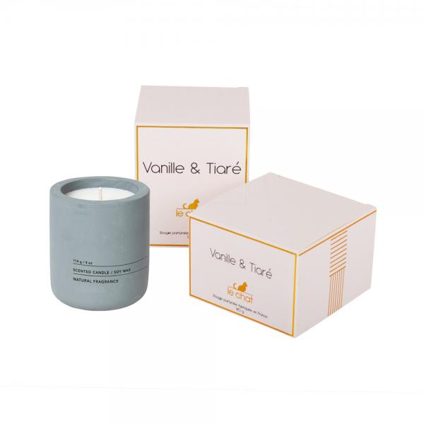 Quality Customized White Candle Packaging Box Gold Hot Foil Stampping for sale