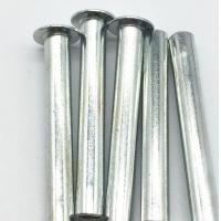 Quality Semi Hollow Oval Head Iron Rivet Metal Single Side Industrial White Galvanized for sale