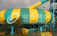 China Hotels Fiberglass Water Slides , One Person Used Fiberglass Bowl Water Slide for Water Park factory