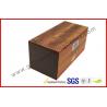 China Brown Food Grade Cigar Gift Paper Box  with Tissue Paper Printed factory