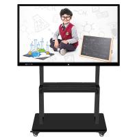 China 75 86 inch 4K mobile stand smart board Windows and android 11 system intelligent interactive flat panel for education factory