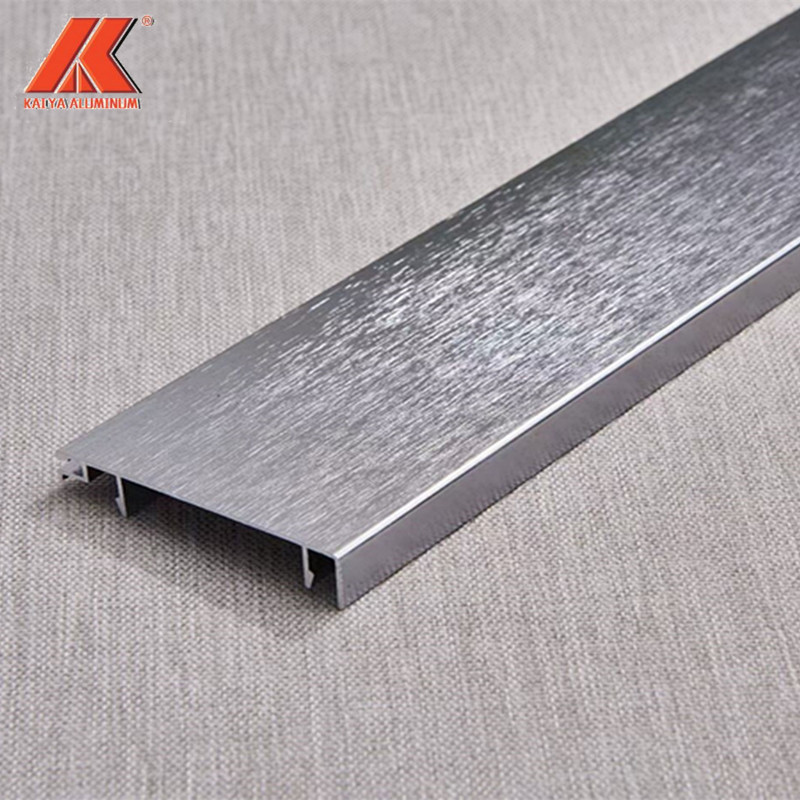 China Brushed Anodized Aluminum Skirting Board For Flooring Kitchen Toe Kick factory