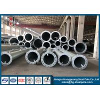 Quality Anti Corosion Steel Electric Pole , Steel Power Pole High Voltage Transmission for sale