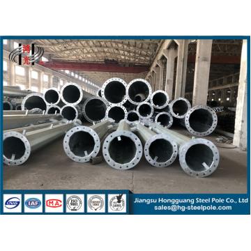 Quality Anti Corosion Steel Electric Pole , Steel Power Pole High Voltage Transmission for sale