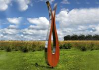 China Outdoor Modern Corten and Stainless Steel Sculpture Abstract Style factory