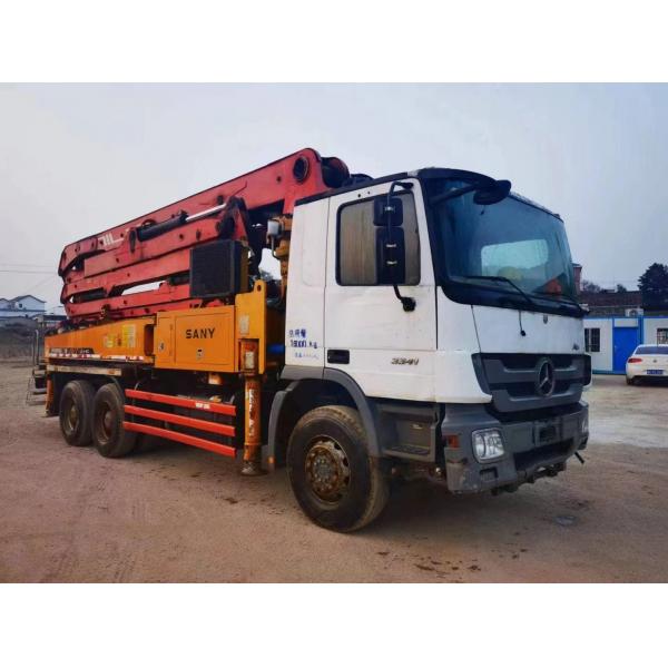 Quality 2014 Sany Heavy Industry 38 Meters Mercedes Benz Second Hand Concrete Pump Truck for sale
