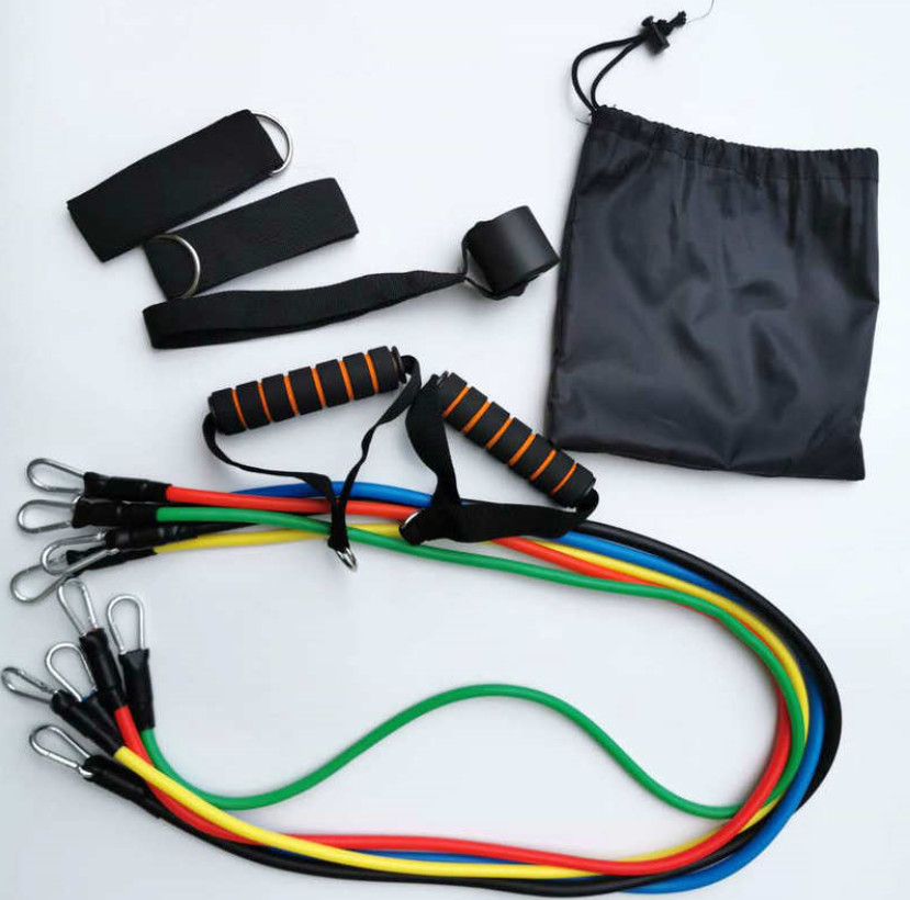 China Exercise Resistance Bands Set With Handles，Ankle Straps, Door Anchor Attachment, Carry Bag factory
