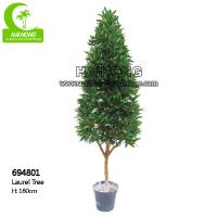 China Lifelike Anti UV 6ft Artificial Outdoor Trees , Artificial Bay Leaf Tree For Garden factory