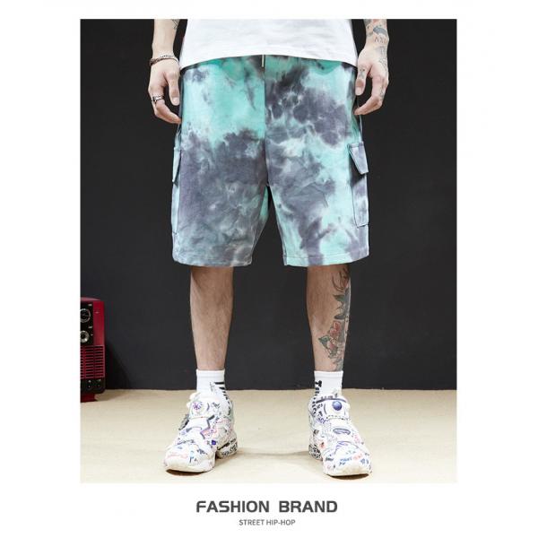 Quality Mourning Series Thin Summer Shorts Mint Green Taro Purple Tie Dye Basketball for sale