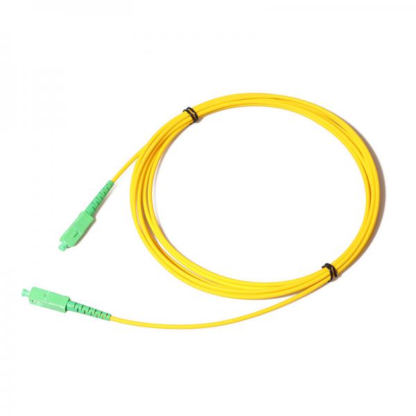 Quality White G657a2 Fiber Cable Patch Cord SC APC To SC APC Singlemode 3m for sale