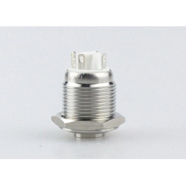 Quality 12 Volt LED Stainless Steel Push Button Switch 16mm Panel Mount High Head Ring for sale