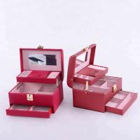 China Flannel Interior Travel Size Jewelry Box , Soft Lining Jewelry Carrying Case factory