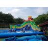 China Amusement Park Inflatable Water Slide And Pool Double Stitching Inside And Outside factory