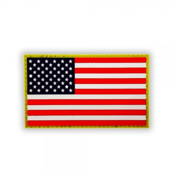 Quality National Flag PVC Badge Patch Silicone Material For Armband Veteran Bag for sale
