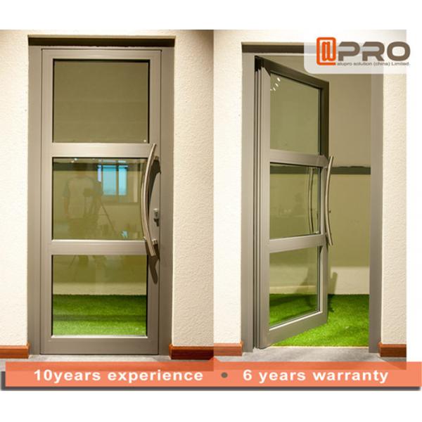 Quality Soundproof Aluminium Casement Door With Double Glazed Glass Color Optional glass for sale