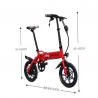 China Blue Small Light Foldable Electric Bicycle 14 Inch Aluminum Alloy factory