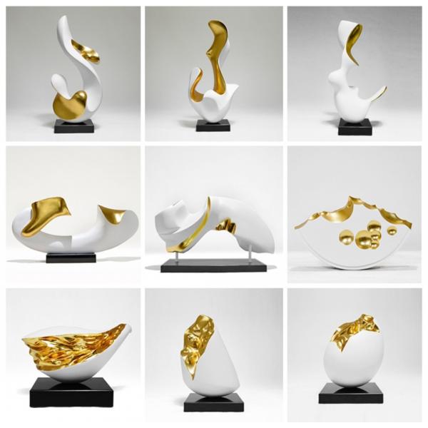 Quality Stoving Varnish Modern Art Statue Simple White Cast Resin Sculpture Interior for sale